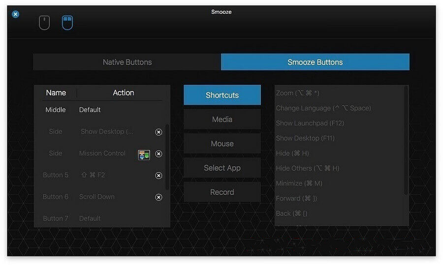 Smooze v2.0.20 for Mac软件 苹果电脑鼠标增强工具 中文高级版